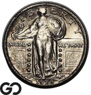 1926-D Standing Liberty Quarter, *Obv Head Die Break* Gem BU++, Album Toner!