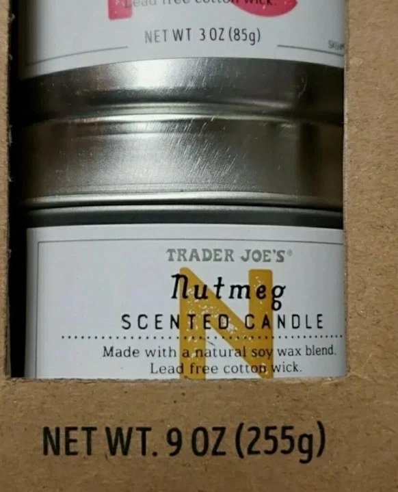 Trío de lata de velas Trader Joe's en caja  Foto 4 de 4