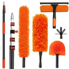 26FT High Reach Duster Cleaning Kit with 5-20 FT 26FT 20FT , Orange