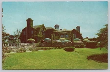 Tappan Hill Restaurant Tarrytown NY Photochrome Postcard Hudson River