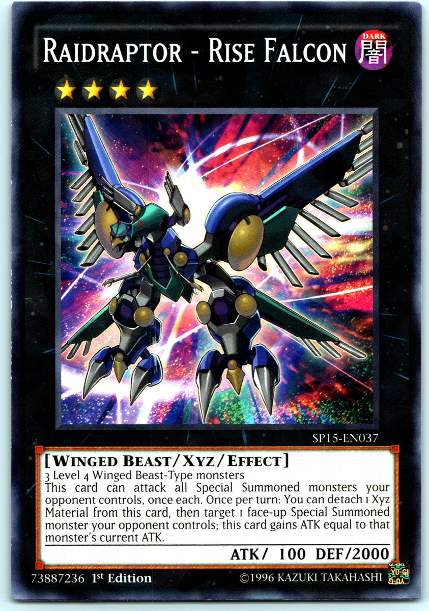 yugioh raidraptor cards YUGIOH! RAIDRAPTOR - RISE FALCON - SHATTERFOIL RARE - 1ST EDITION
