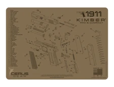 For Kimber 1911 Armorers Cleaning Mat Cerus Gear PREMIUM  Made in USA  FDE