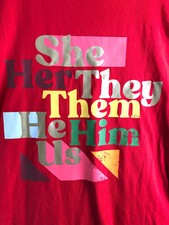 Take Pride Crew Neck T Shirt Red Unisex Small Pullover Graphic Shirt