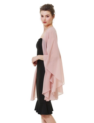 Shawl Wrap Chiffon Scarf For Women Evening Dresses Wedding Stole Black White ... - Picture 2 of 5