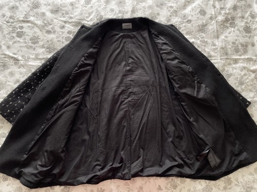 OSKA Swing Coat Jacquard Mohair/Alpaca/Wool Blend Black Dots, 4, UK 14-16 - Picture 12 of 15