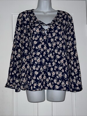Lush Women s Tops XL Long Sleeves Floral 
