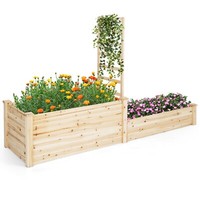 Hochbeet Mit Rankgitter & Spalier Blumenkasten Pflanzkasten Aus Holz