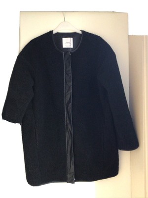 Teddy Bear Coat Size M Mango Black 