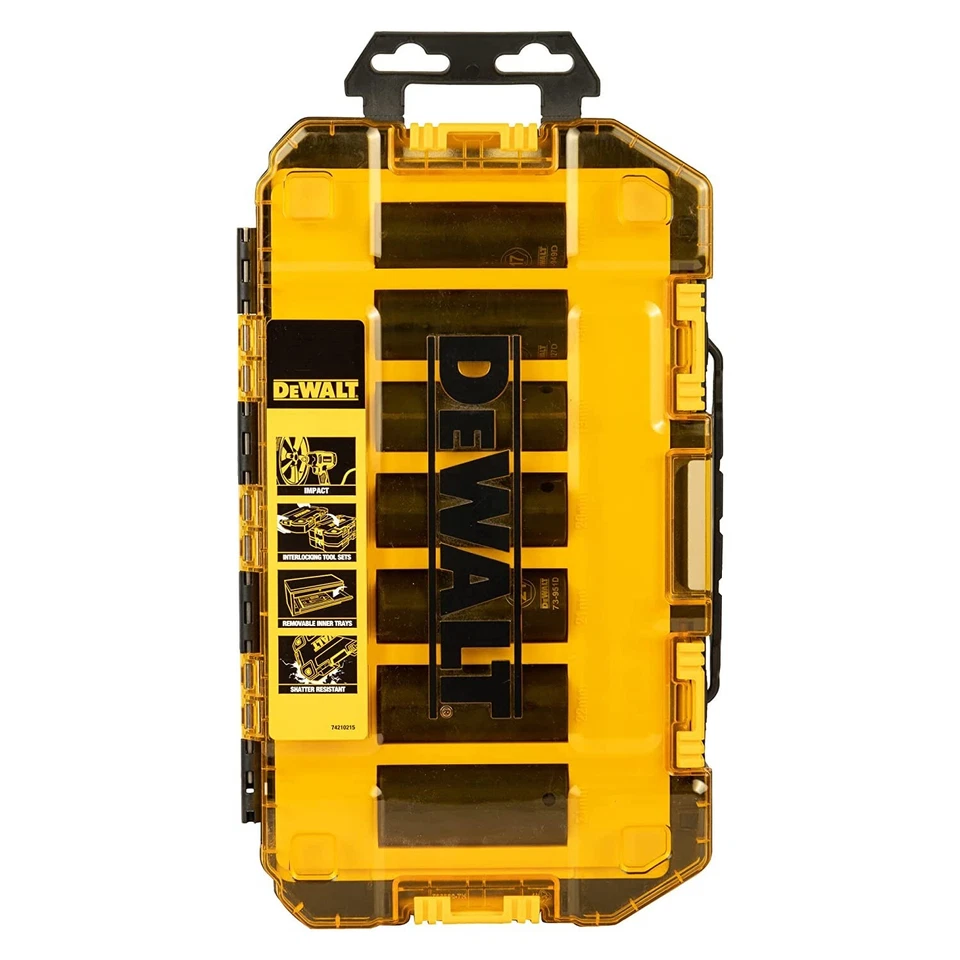 DEWALT DWMT74737-0 Drive Deep Impact Metric Socket Set, 1/2 Inch, 7 Piece - Image 2 of 4