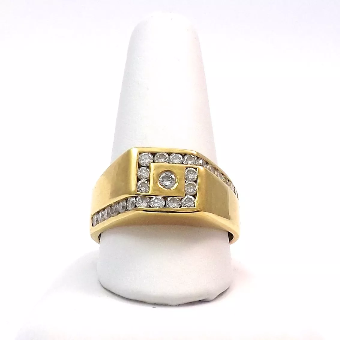 STL file Mens Gold Diamond Ring Designs 3d printable model 💎・Model to  download and 3D print・Cults