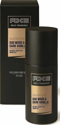 AXE MEN SIGNATURE DAILY FRAGRANCE OUD WOOD \u0026 DARK VANILLA PUMP SPRAY 100ml  | eBay