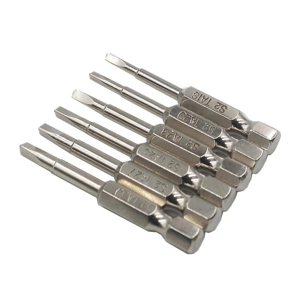 6Pcs Magnetic Triangle Head Screwdriver Bits S2 Steel 1/4" Hex Shank Alloy 50mm - Image 2 of 4