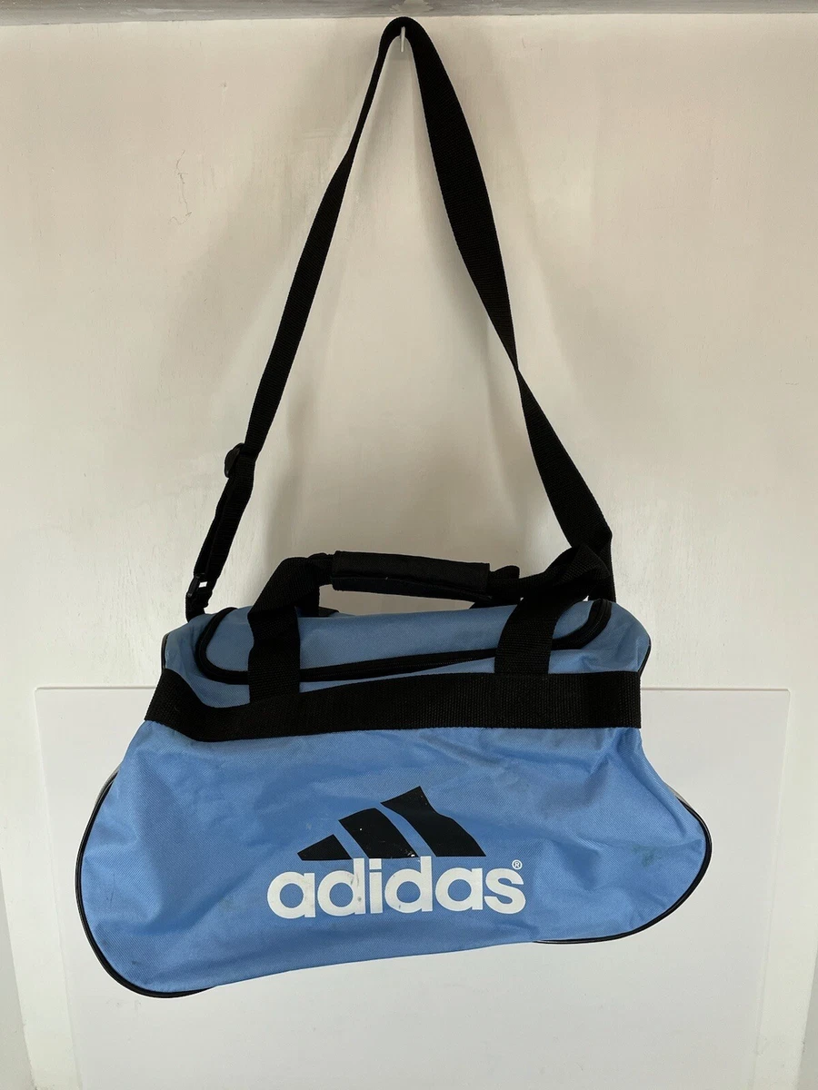 Adidas Sports Gym Duffle Bag Light Blue Gray RN# 90288 Small 14”x10”