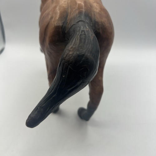 Ancienne statue de cheval Palomino enveloppée de cuir S. Curtis marron noir RARE ! - Photo 10/21