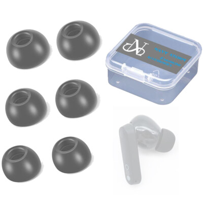 Earbuds for Nothing CMF Buds Anti-Slip Black Memory Foam Eartips