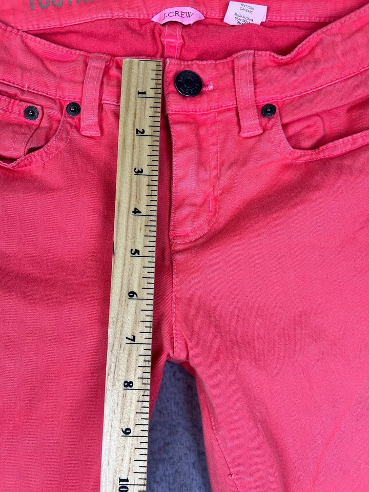 J Crew джинсы женщин 26 оранжевый джинсовой ткани лодыжки молнии зубочистка узкие неоновые заниженной - Изображение 4 из 4