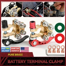 2x Positive&Negative Car Top Post Battery Terminals Wire Cable Clamp Connectors