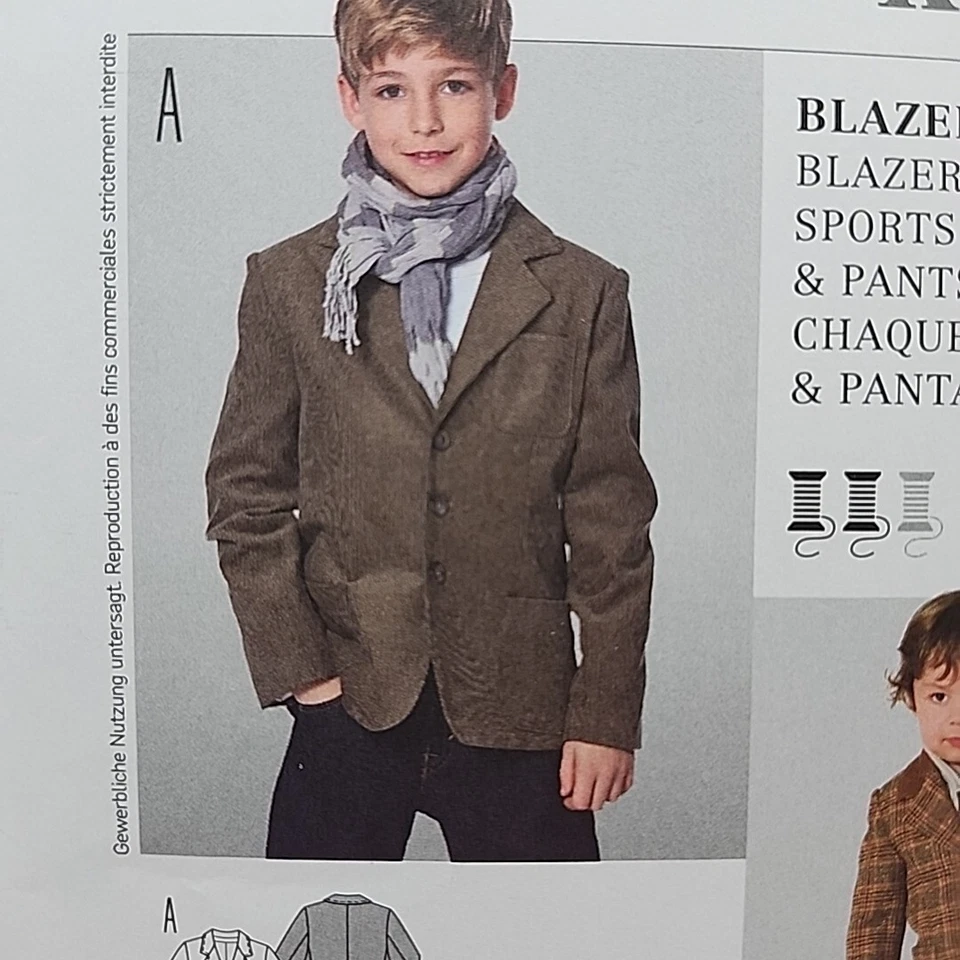 Burda 9452 Childs Boys Sport Jacket And Pants Sewing Pattern Size 3-10 Uncut - Image 2 of 4