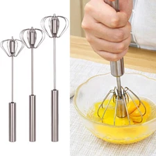 Semi-Automatic Egg Whisk Hand Push Egg Beater Stainless Steel Blender Mixer Tool