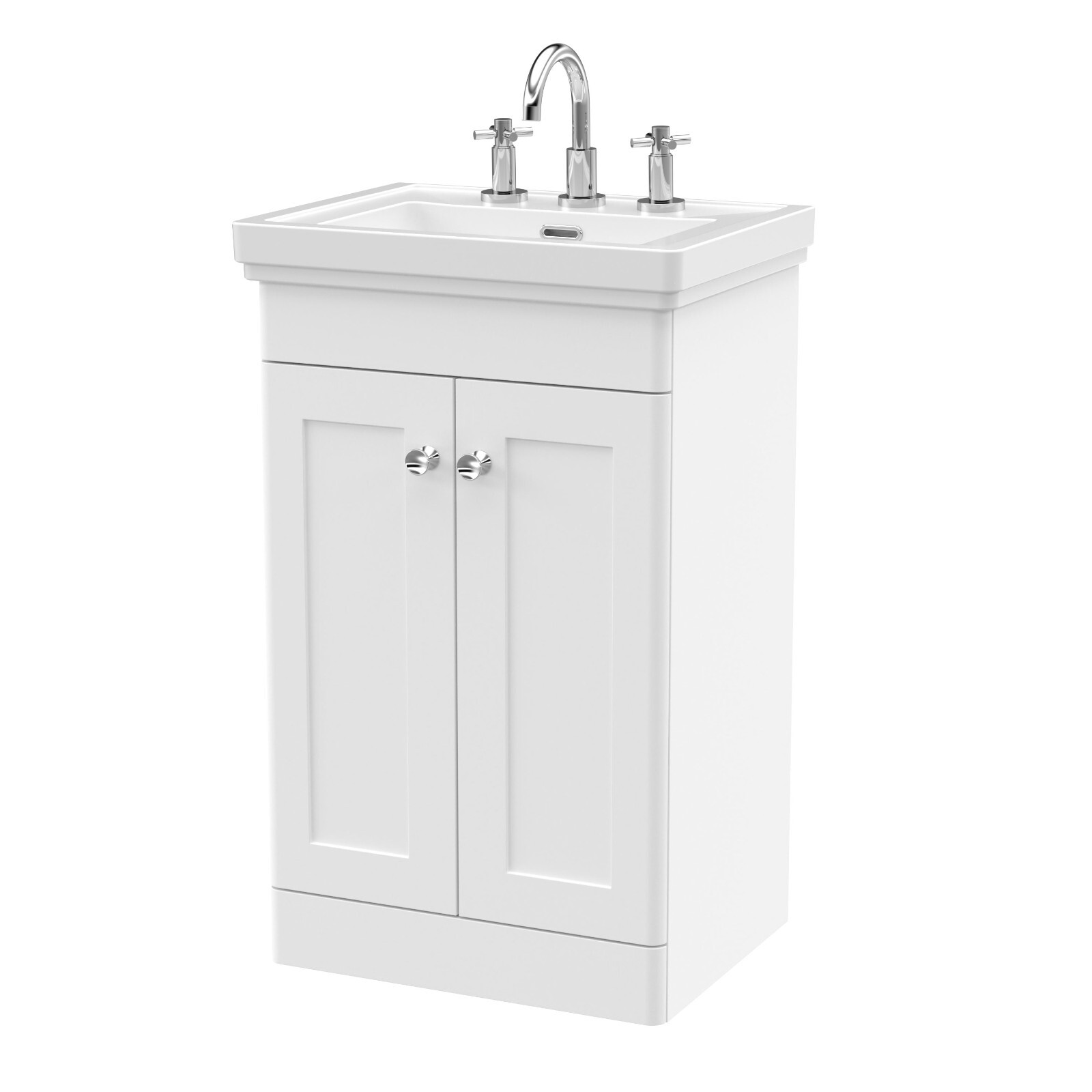 Nuie Classique 500mm Basin Vanity Unit 3 Tap Hole Traditional Bathroom