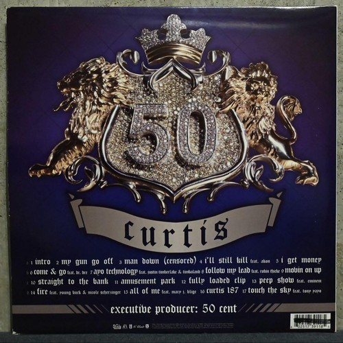 50 Cent Curtis 2LP Vinyl 2007 US Original B0008931-01 Shady Records - Picture 2 of 6