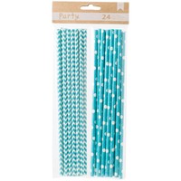 Diy Party Paper Straws 24/pkg-blue & White 369821 on sale Diy Party Paper Straws 24/pkg-blue & White 369821 on sale