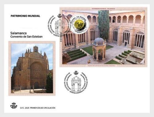 spain 2025 espagne Convent San Esteban Salamanca façade church chapel ms1v FDC