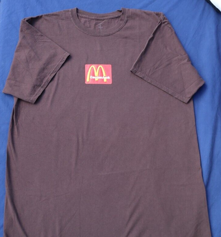 Travis Scott McDonald's★トラヴィス Sesame Tシャツ 黒/茶 Travis Scott X Mcdonald's Sesame Inv T-shirt Black/brown