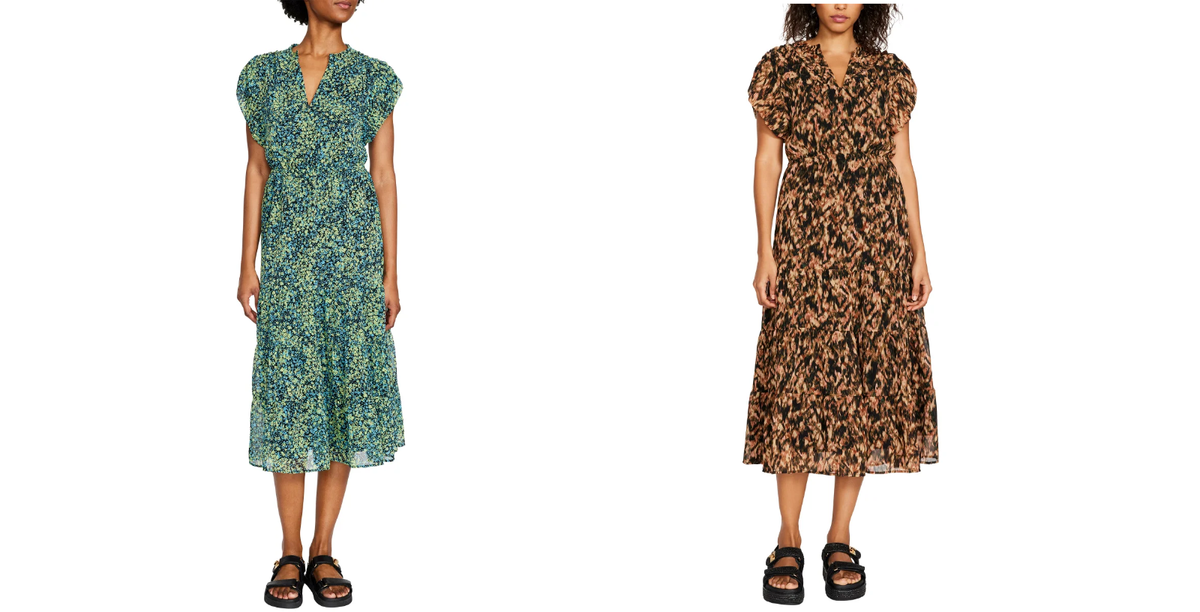 Steve Madden Ladies' Tiered Midi Dress - (Multi, Xl)