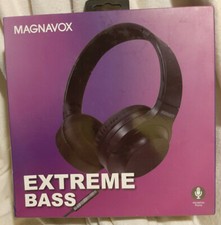 MAGNAVOX Foldable Extreme Bass Headphones - Black MHP5031m-Black New in Box