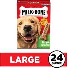 Milk-Bone Original Dog Treats for Large Dogs, 24 Ounce, Crunchy Biscuit Helps C