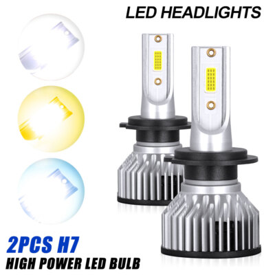 2X H7 LED Headlight Bulb High Low Beam 100W 20000LM Super Bright 6500K 2X H7 LED Headlight Bulb High Low Beam 100W 20000LM Super Bright 6500K