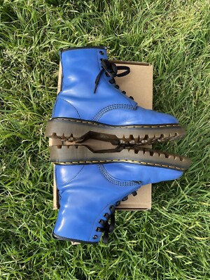 Vintage MIE Royal Blue Dr. Martens 1460 Boots UK 5 | eBay