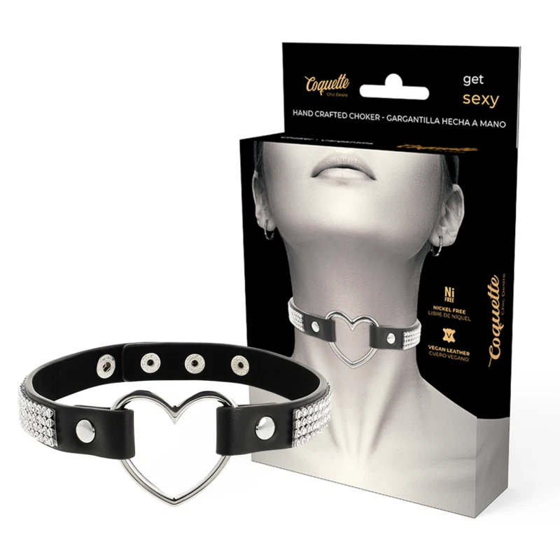 COOLSTEELANDBEYOND Nero Perline Collana Statement Cristallo
