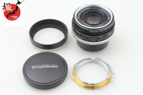 【TOP MINT w/Hood】 Voigtlander Color Skopar 35mm f2.5 MC Leica L39 LTM Lens Japan