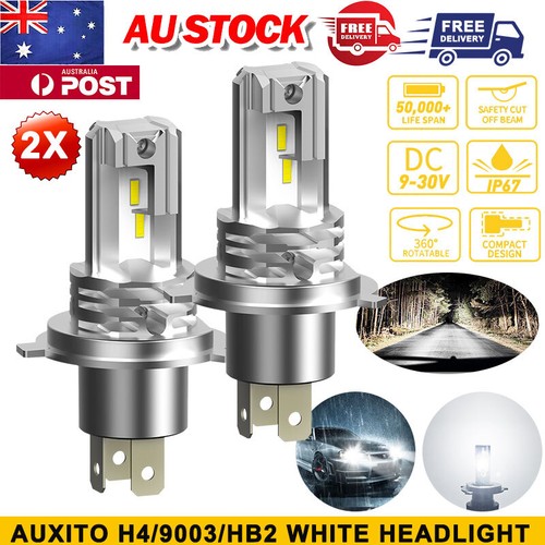 2PCS H4 LED Headlight Globes For Toyota Hilux Kun26 Ute 3.0 D-4D 4WD 2006-2015 - Picture 10 of 11