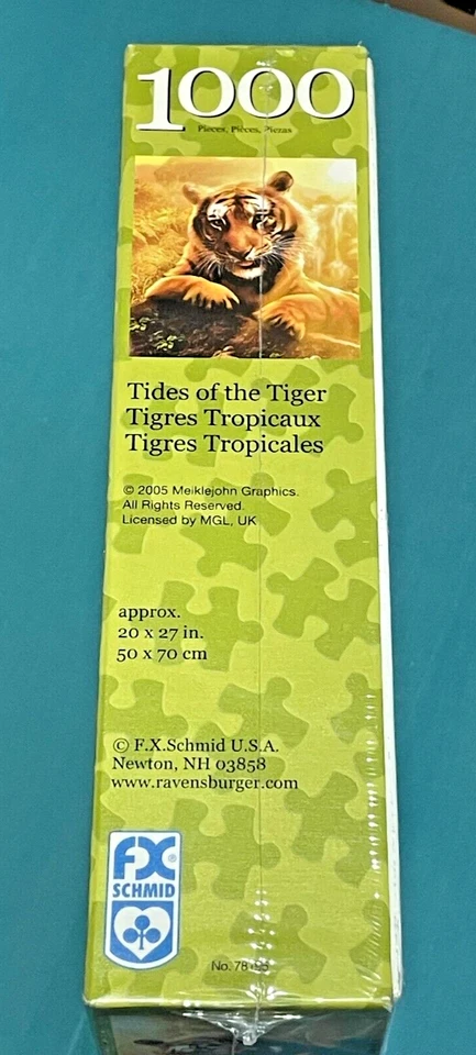 Puzzle - Tides of the Tiger - 1000 pc - 20" x 27" - FX Schmid {NEW_SHRINK} - Image 3 of 3