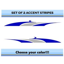2 Rv Car Truck Pontoon Boat Trailer Side Accent Decals Graphics Stripes St46