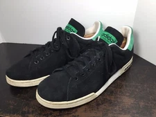 ADIDAS STAN SMITH BLACK & GREEN SUEDE SNEAKERS SHOES MEN'S SIZE 12 (2005)