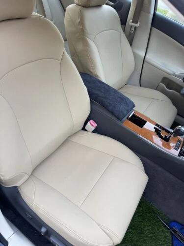 Customized For Lexus IS 250 350 2006-2012 Leather Beige Front Car Seat Covers - Image 4 of 4