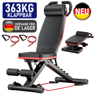 Klappbare Hantelbank Multifunktion mit Curlpult 363 kg für Heim & Fitnessstudio