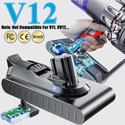 9.0Ah For Dyson V12 Detect Slim Vacuum Cleaner Battery Replacement SV46 6000mAh