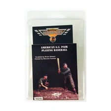 Scale Models Inc Model American G.I. Pair Playing Baseball New