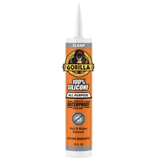 Gorilla Waterproof Caulk & Seal Clear 10oz, Kitchen Window Bath Marine
