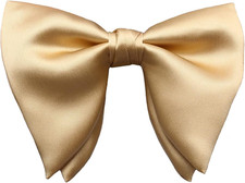 Mens Oversized Satin Silk Bow Tie Solid Color Formal Tuxedo Big Bowtie