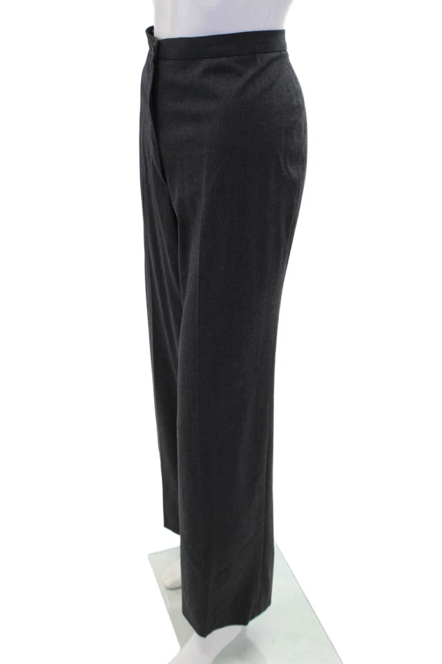 Jil Sander Womens Wool Zip Button Straight Leg Pleated Dress Pants Gray Size EUR - Image 2 of 4