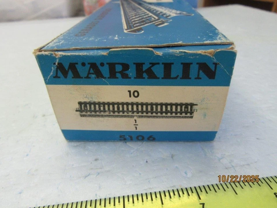 HO - Marklin 5100  M-Track Straight Stud-Contact Box of 10 - Boxed - Image 2 of 3