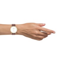 Oozoo Damen Armbanduhr Vintage Series Analog Leder Braunrot UOC20149