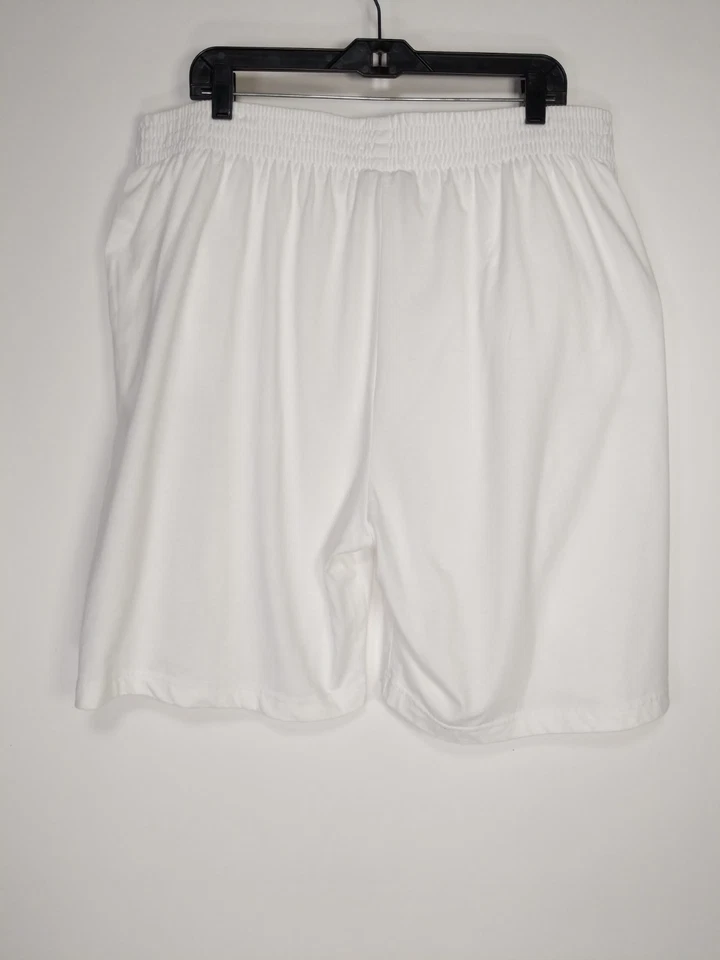 Pantalones cortos Woman Within talla 1X blancos ligeros de algodón con bolsillo Foto 3 de 4