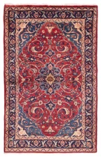 Vintage Oriental Hand-Knotted Carpet 4'1" x 6'8" Traditional Wool Area Rug